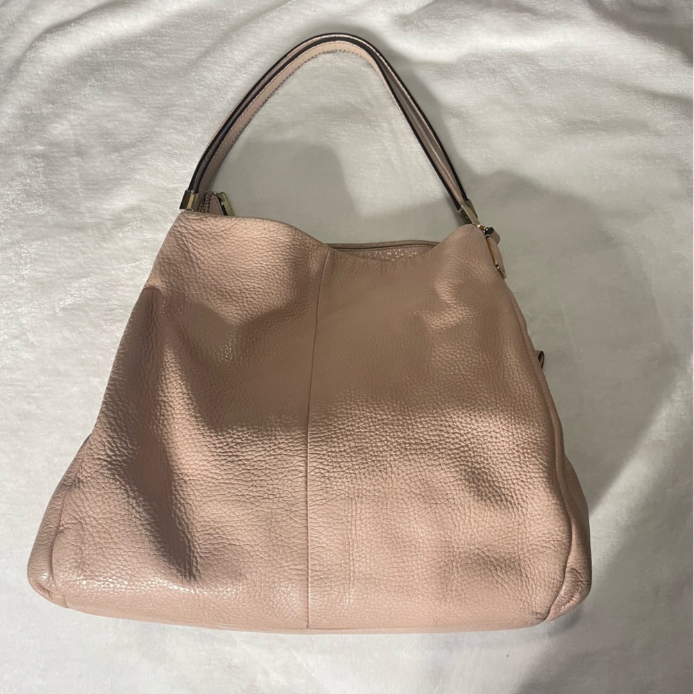 Coach Madison Phoebe Pink Leather Shoulder Bag Hobo Purse - Picture 3 of 16